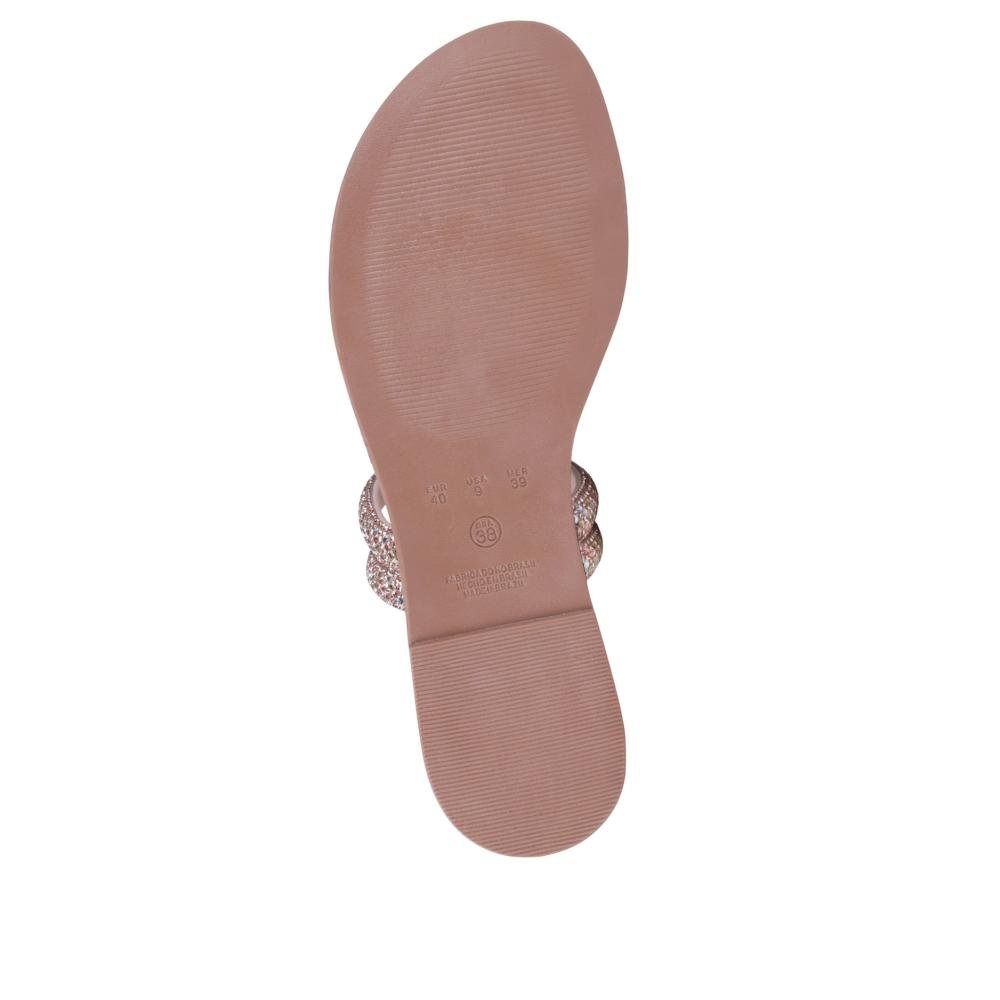 Sandália Rasteira Feminina Zariff Rrj-45 Camel Dourado 3