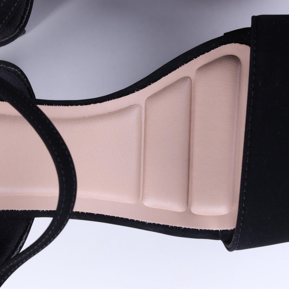 Sandália Plataforma Feminina Zariff em Nobuck 5031-358 Preto Preto 4