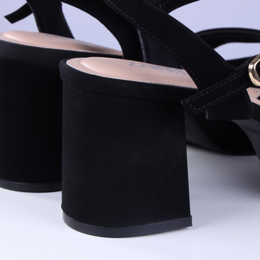 Sandália Plataforma Feminina Zariff em Nobuck 5031-358 Preto Preto 5