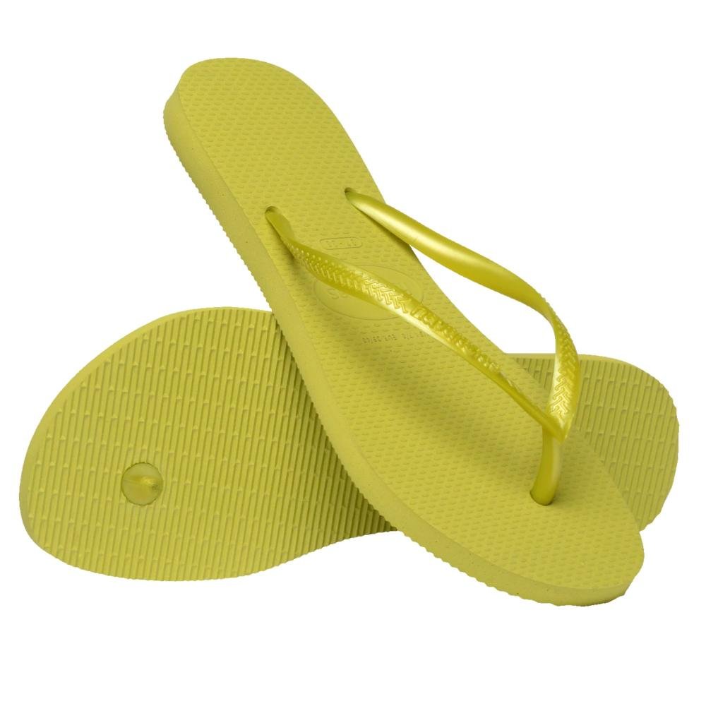 Chinelo Feminino Havaianas Slim Wild Lime Amarelo 2