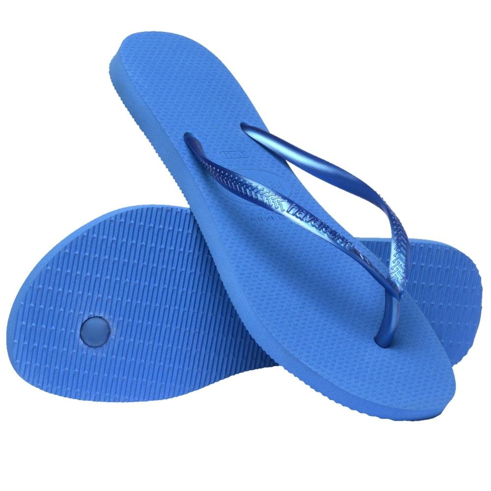 Chinelo Feminino Havaianas Slim Azul/Brilhante Azul 2