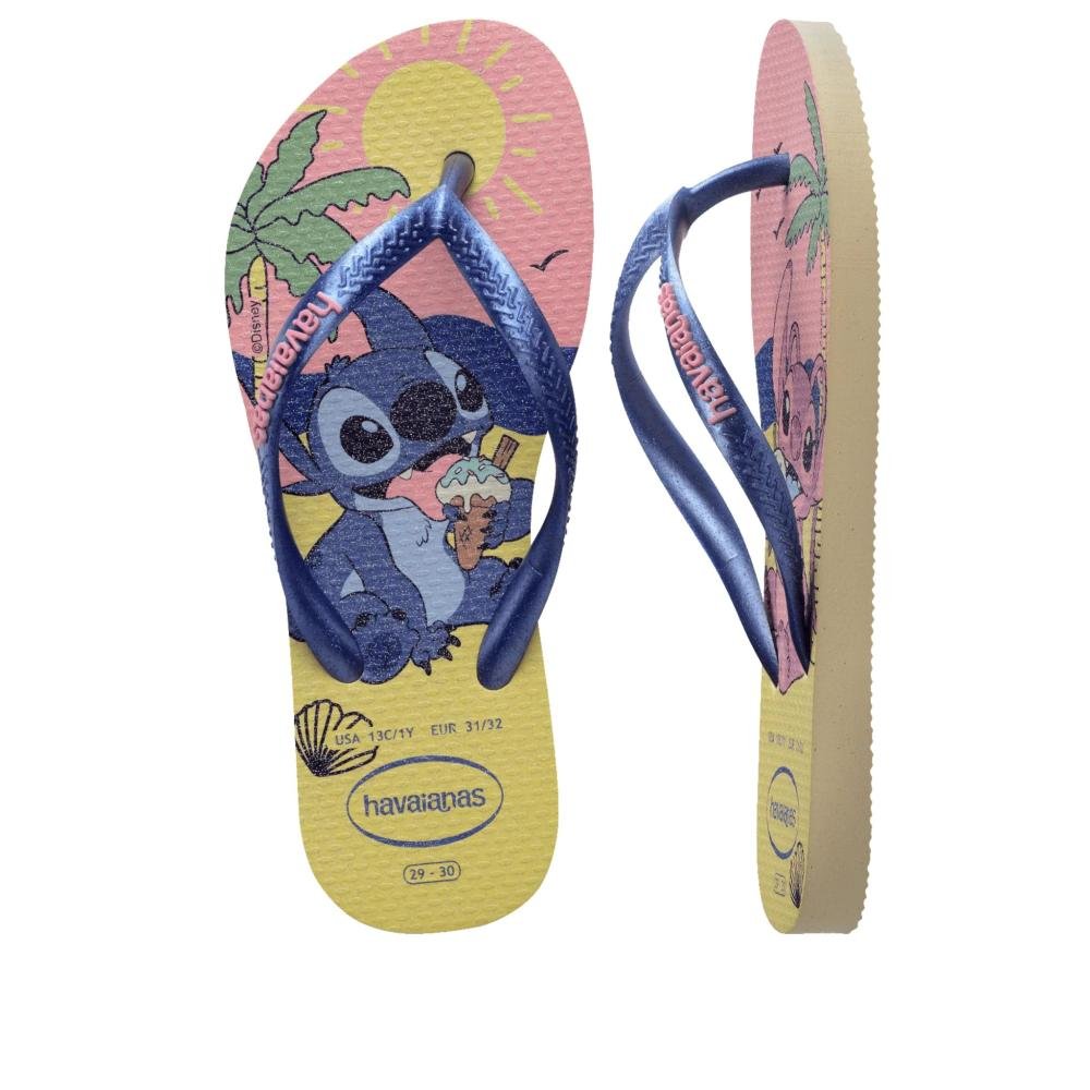 Chinelo Infantil Feminino Havaianas Slim Buttercream Azul 5
