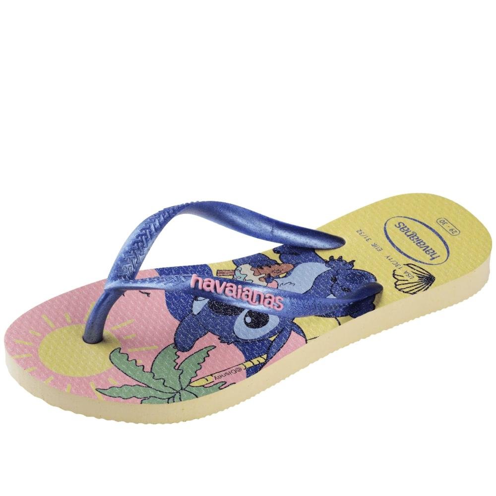 Chinelo Infantil Feminino Havaianas Slim Buttercream Azul 6