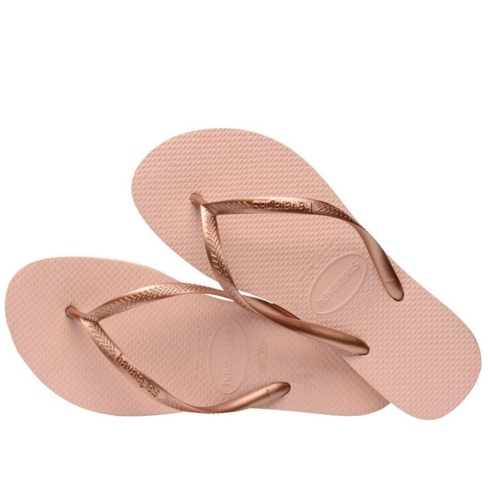 Chinelo Feminino Havaianas Slim Rosa Ballet Bronze 2