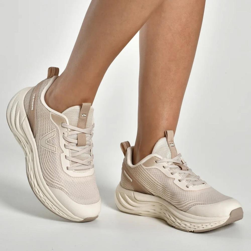 Tênis Running Via Marte Feminino 324-001 Bege Bege 2
