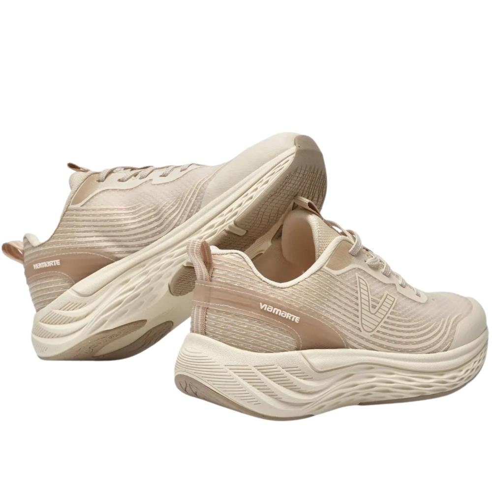 Tênis Running Via Marte Feminino 324-001 Bege Bege 3