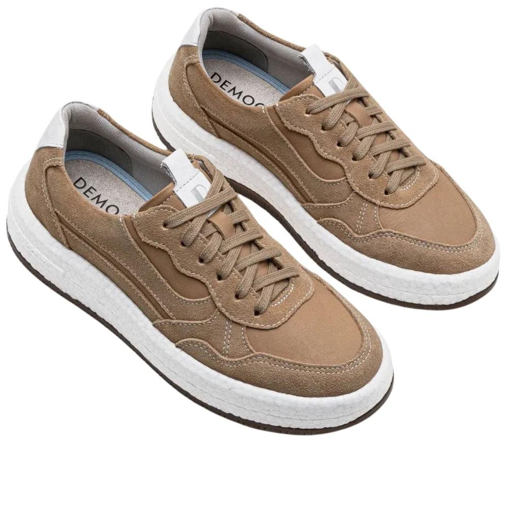 Tênis Feminino Casual Democrata 618104 Areia Bege 3