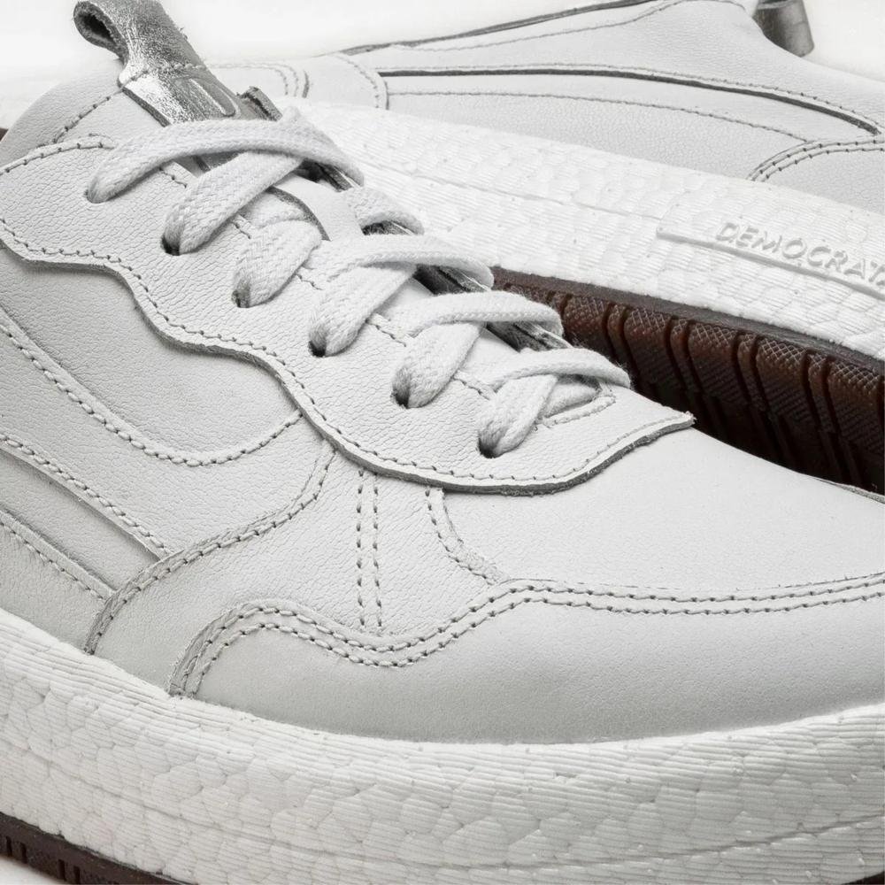 Tênis Feminino Casual Democrata 618104 Branco Branco 2