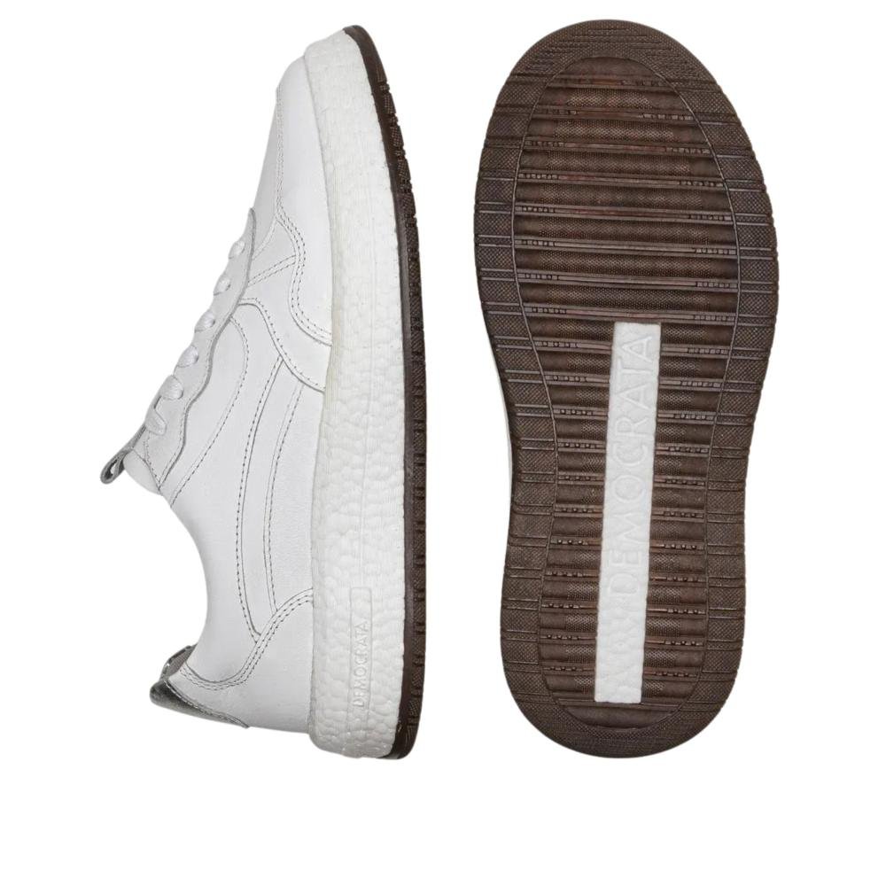 Tênis Feminino Casual Democrata 618104 Branco Branco 4