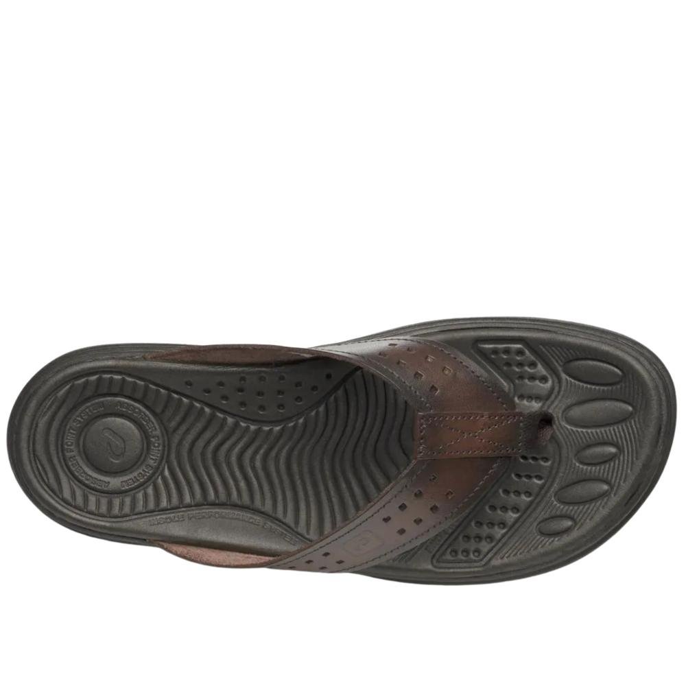 Chinelo Masculino Pegada em Couro 134202 Cravo Marrom 2