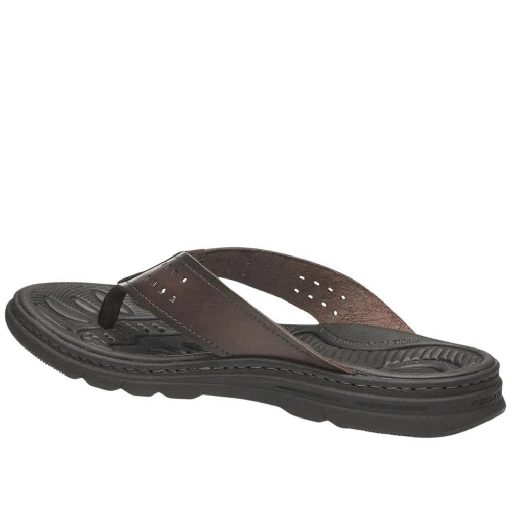 Chinelo Masculino Pegada em Couro 134202 Cravo Marrom 4