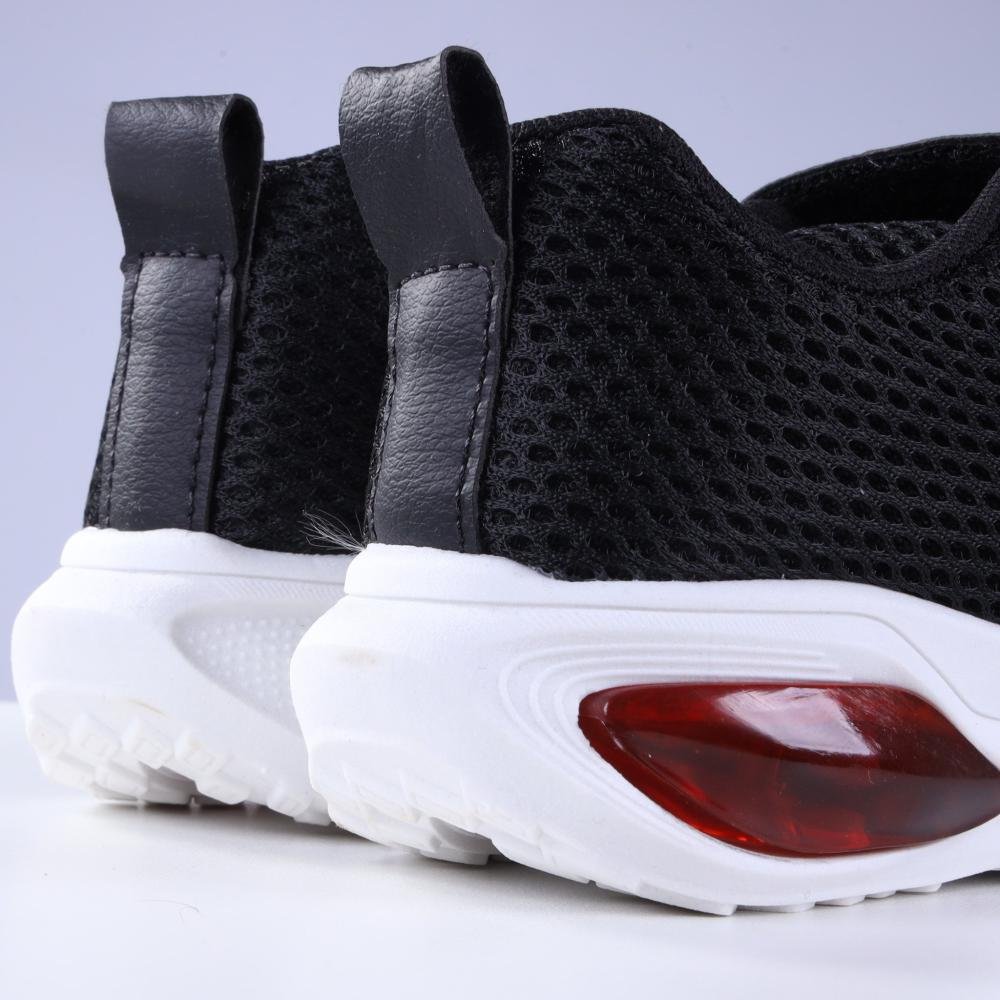 Tênis Infantil Menino Mini-pé com LED 2501. Preto/Laranja Preto 4