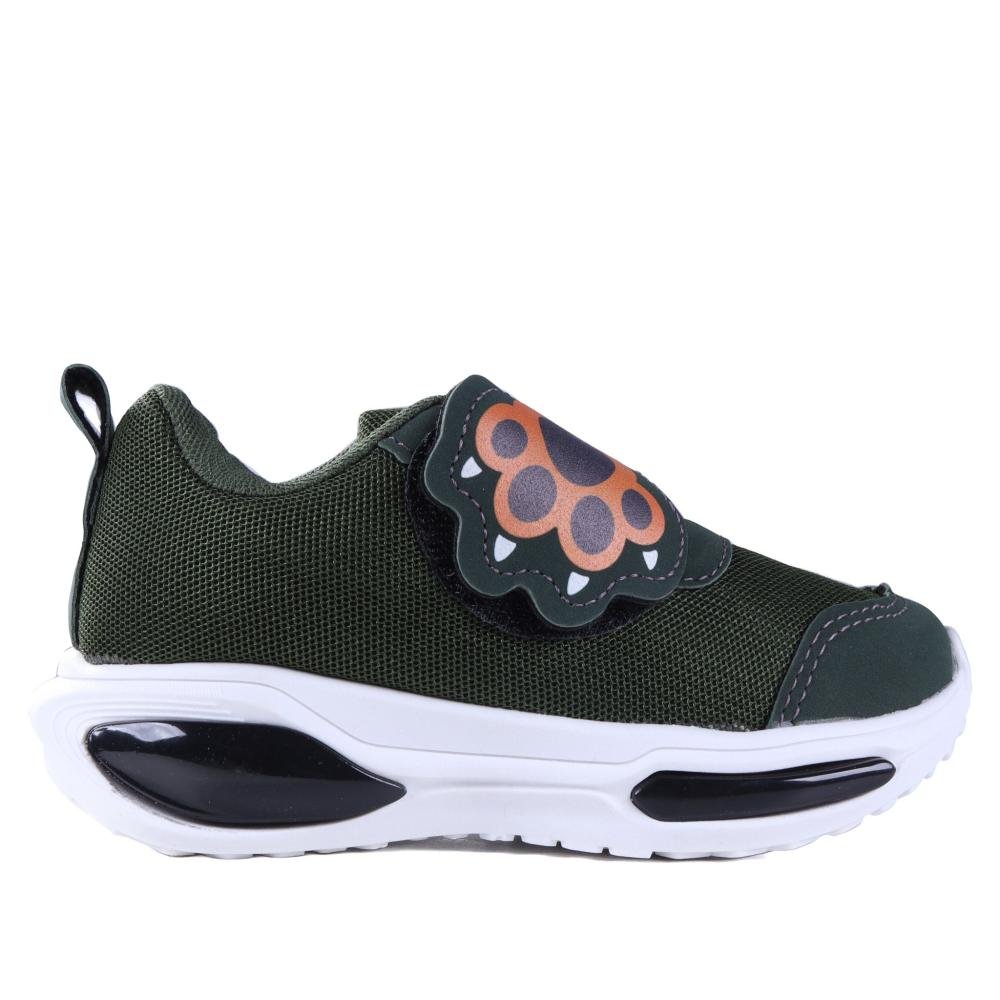 Tênis Infantil Menino Mini-pé com LED 2501. Verde