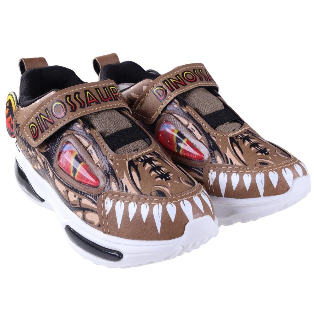 Tênis Infantil Led Menino Mini-Pe 2522 Caramelo Marrom 2