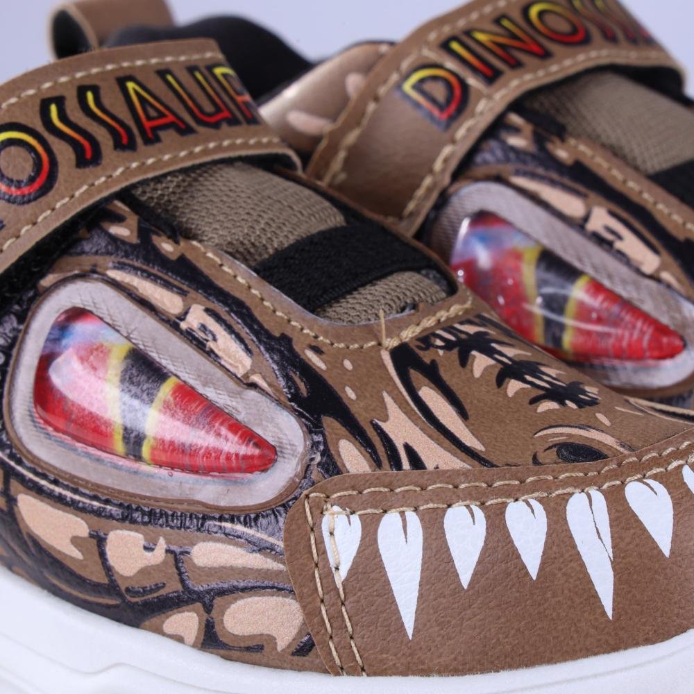 Tênis Infantil Led Menino Mini-Pe 2522 Caramelo Marrom 3