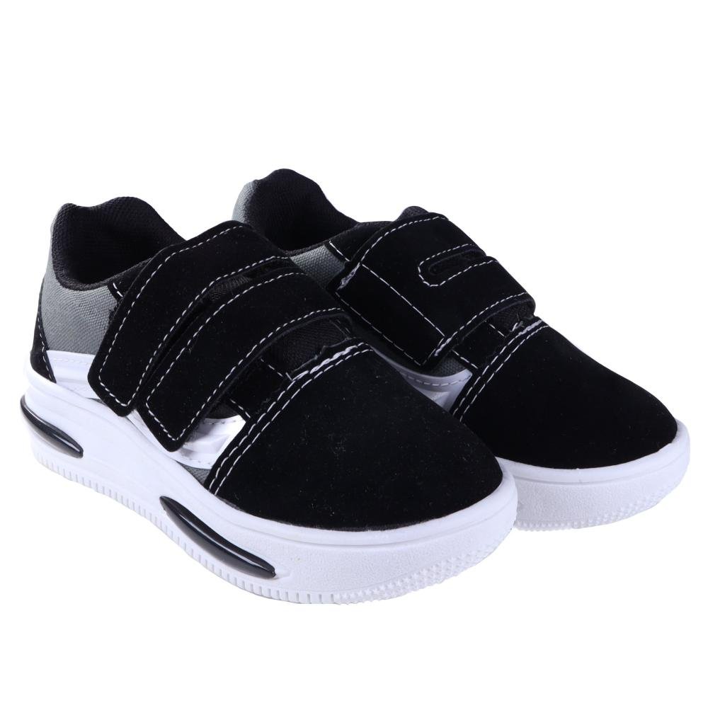 Tênis Infantil Menino LED Mini-pé 2515. Preto/Grafite Preto 2