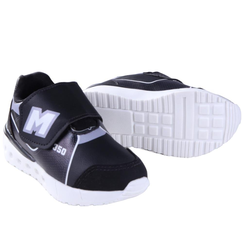 Tênis Infantil Menino Mini-pé 2507. Preto/Branco Preto 4