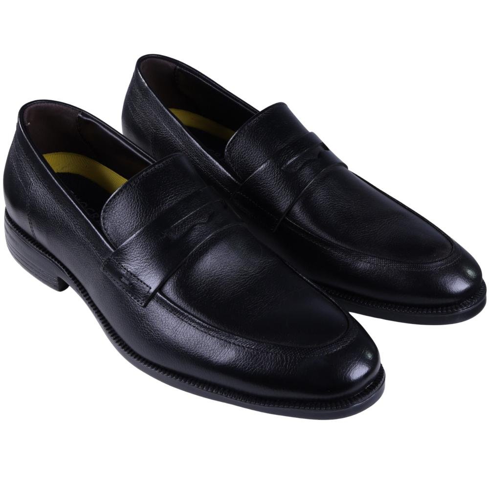 Sapato Masculino Democrata Mocassim 282206 Preto Preto 2