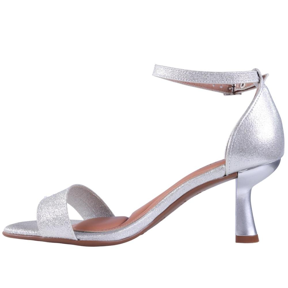 Sandália Feminina Beira Rio Metalizado 8478.217 Prata Prata 6