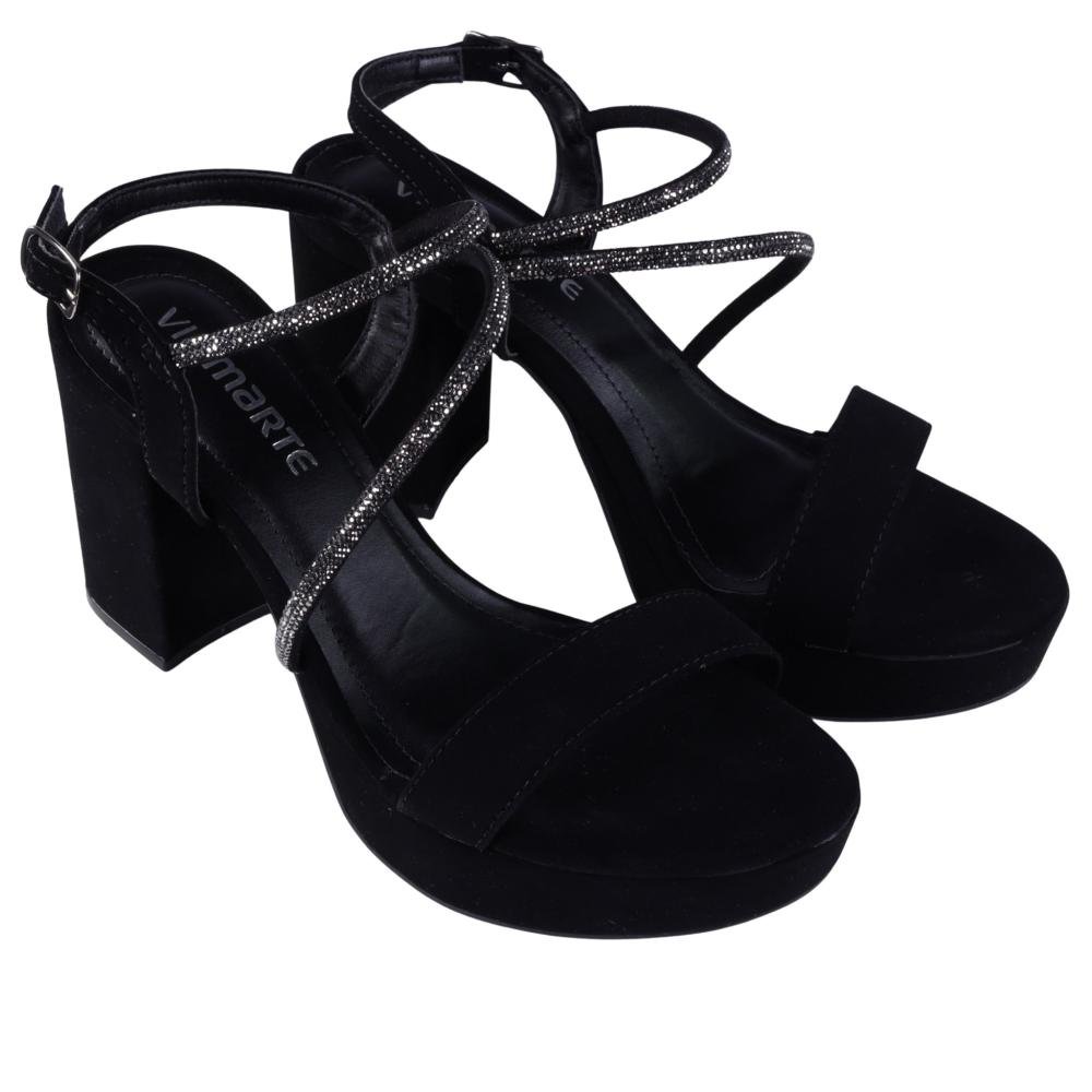 Sandália Feminina Via Marte 141-023 Preto Preto 2