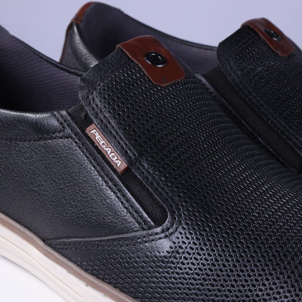 Sapatenis Masculino Pegada 119311 Preto Preto 3