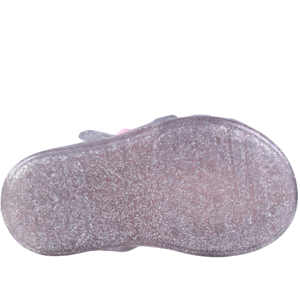 Sandália Infantil Feminina Word Colors 383001 Gliter Prata 5