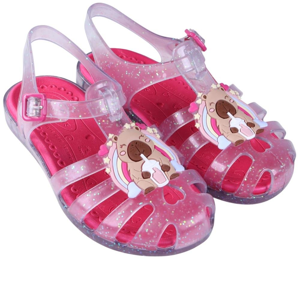 Sandália Infantil Feminina Word Colors 384001 Gliter Prata 2
