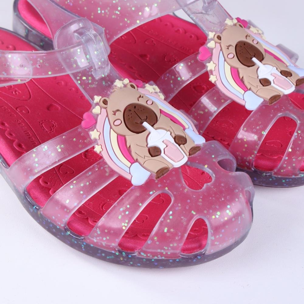 Sandália Infantil Feminina Word Colors 384001 Gliter Prata 3