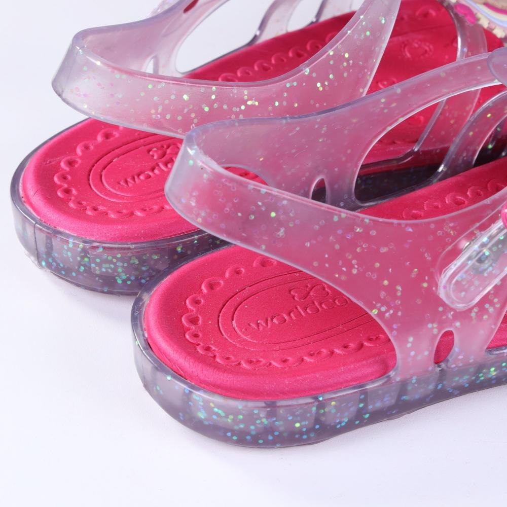 Sandália Infantil Feminina Word Colors 384001 Gliter Prata 4