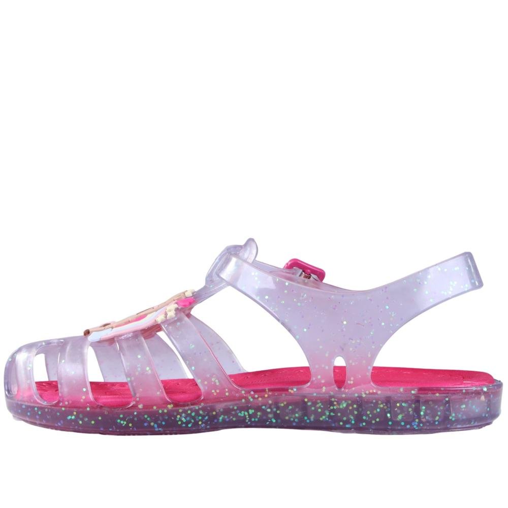 Sandália Infantil Feminina Word Colors 384001 Gliter Prata 6