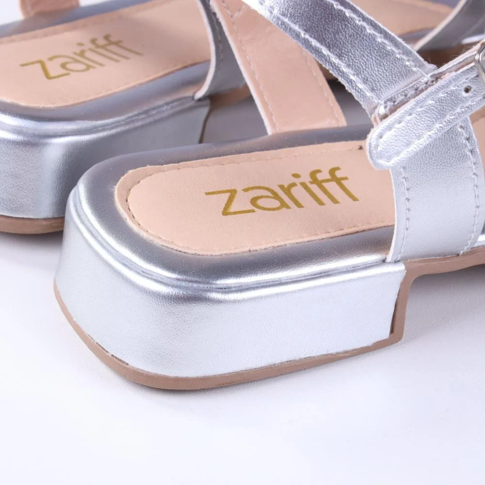 Sandália Infantil Zariff Menina 309-08 Prata Prata 4