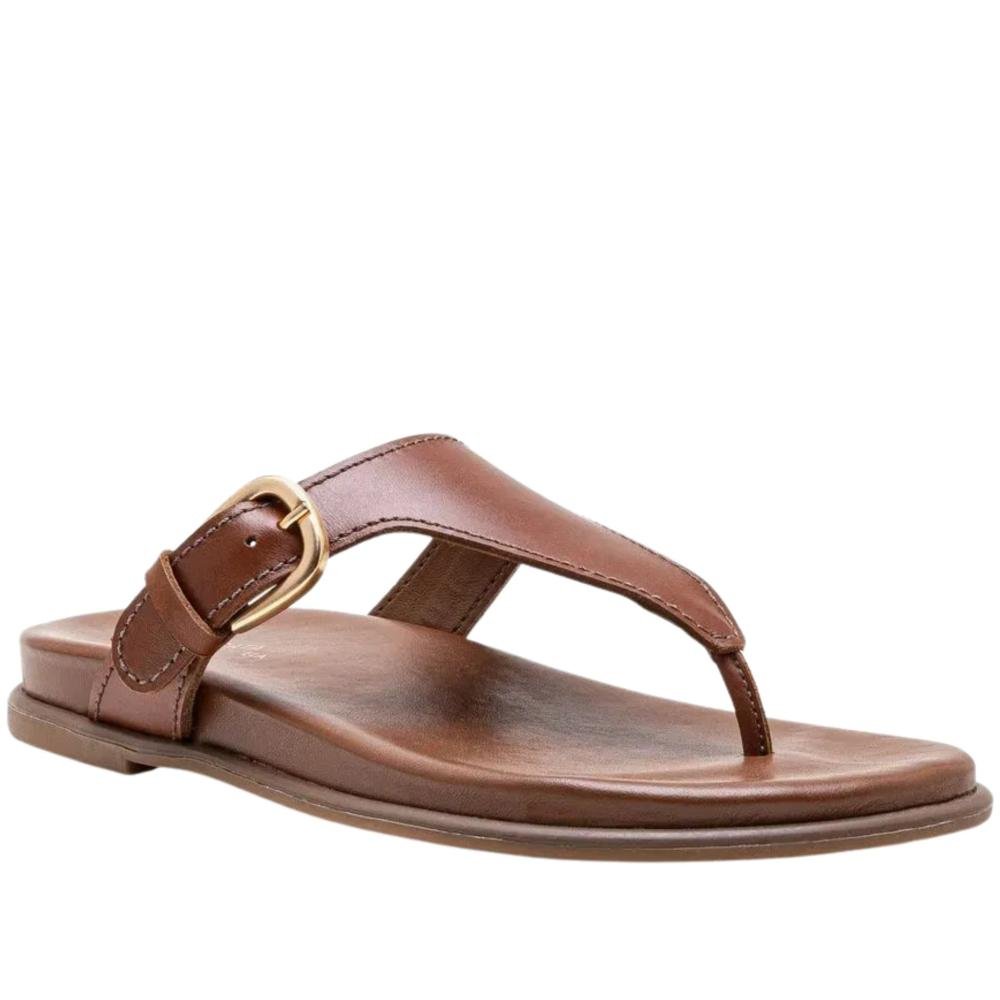 Sandália Rasteira Democrata 659102 Tan Marrom 4