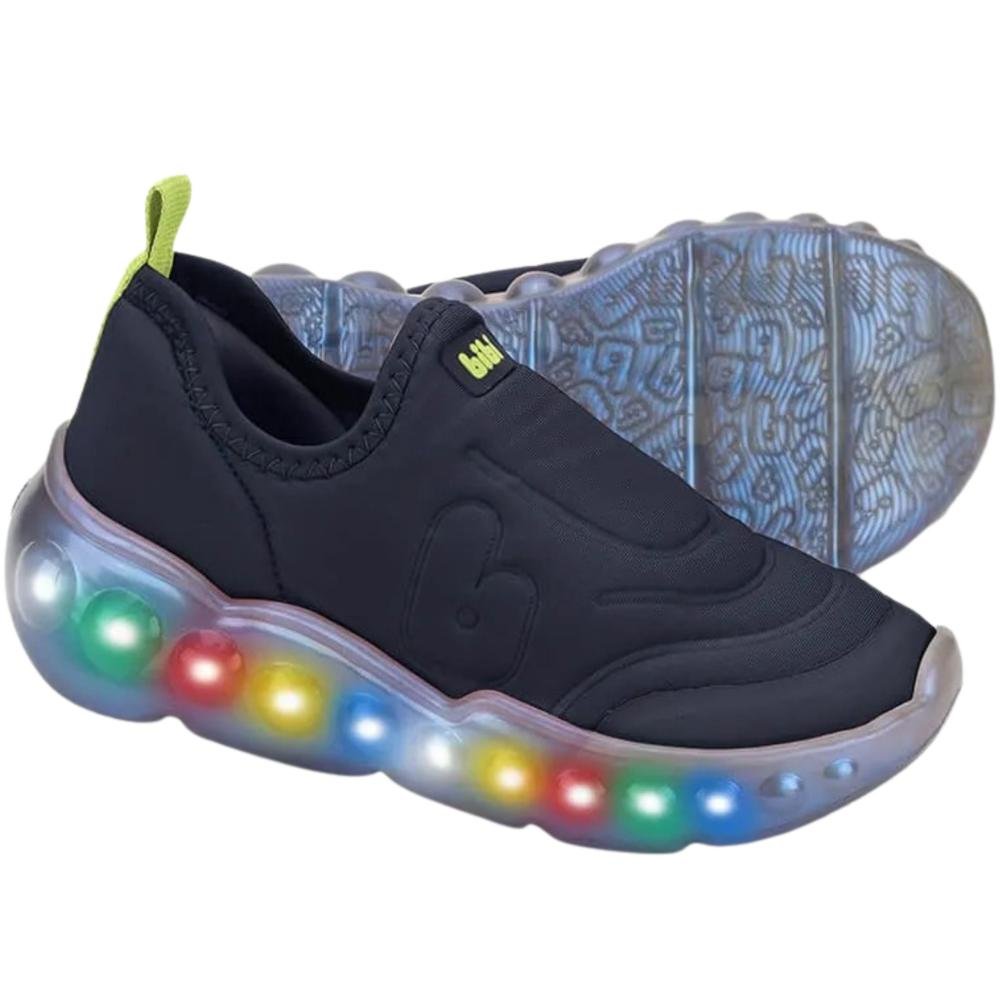 Tênis Infantil Masculino Bibi com LED 1252012 Marinho Azul 2