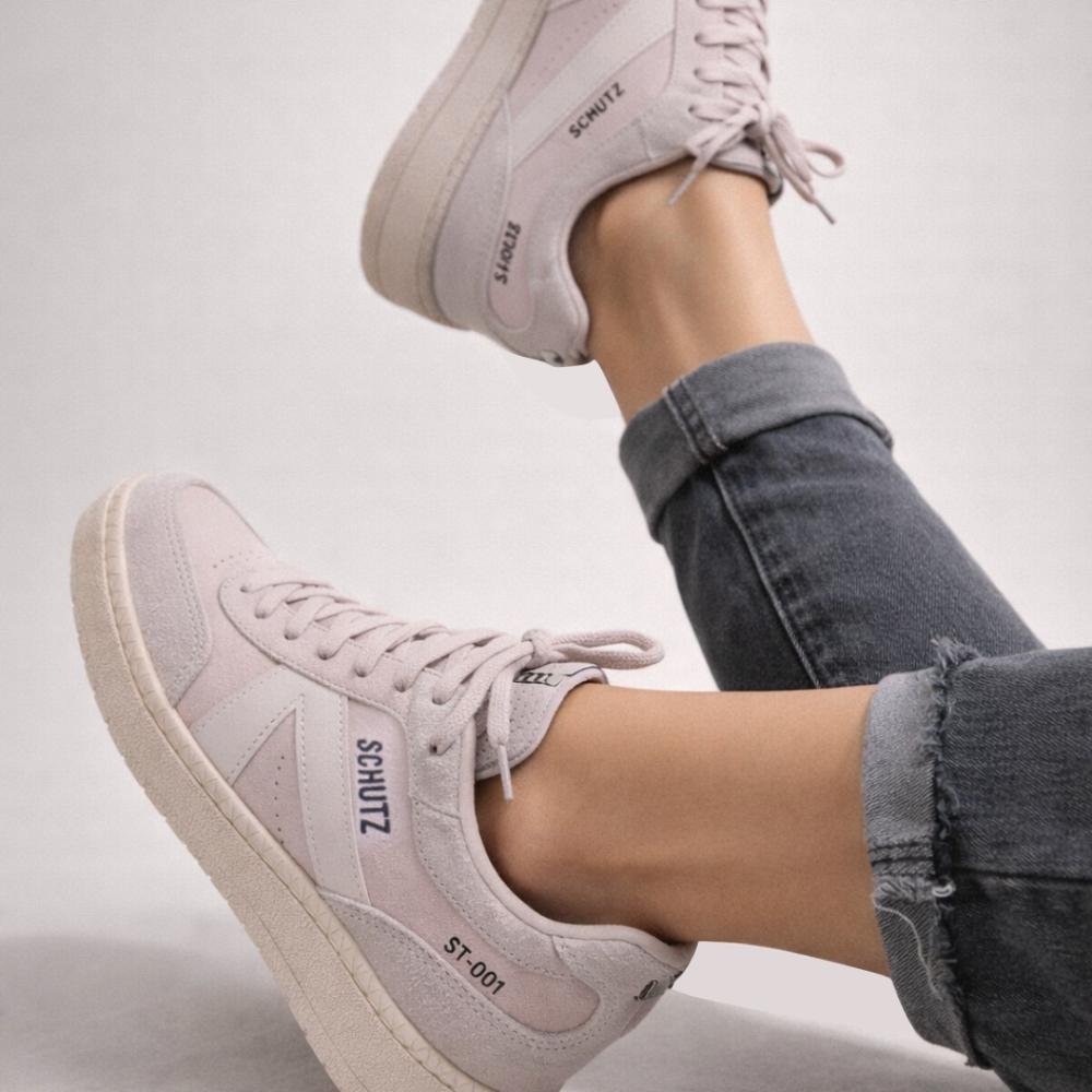 Tênis Feminino ST-001 Schutz S218530001 Pearl Bege 9