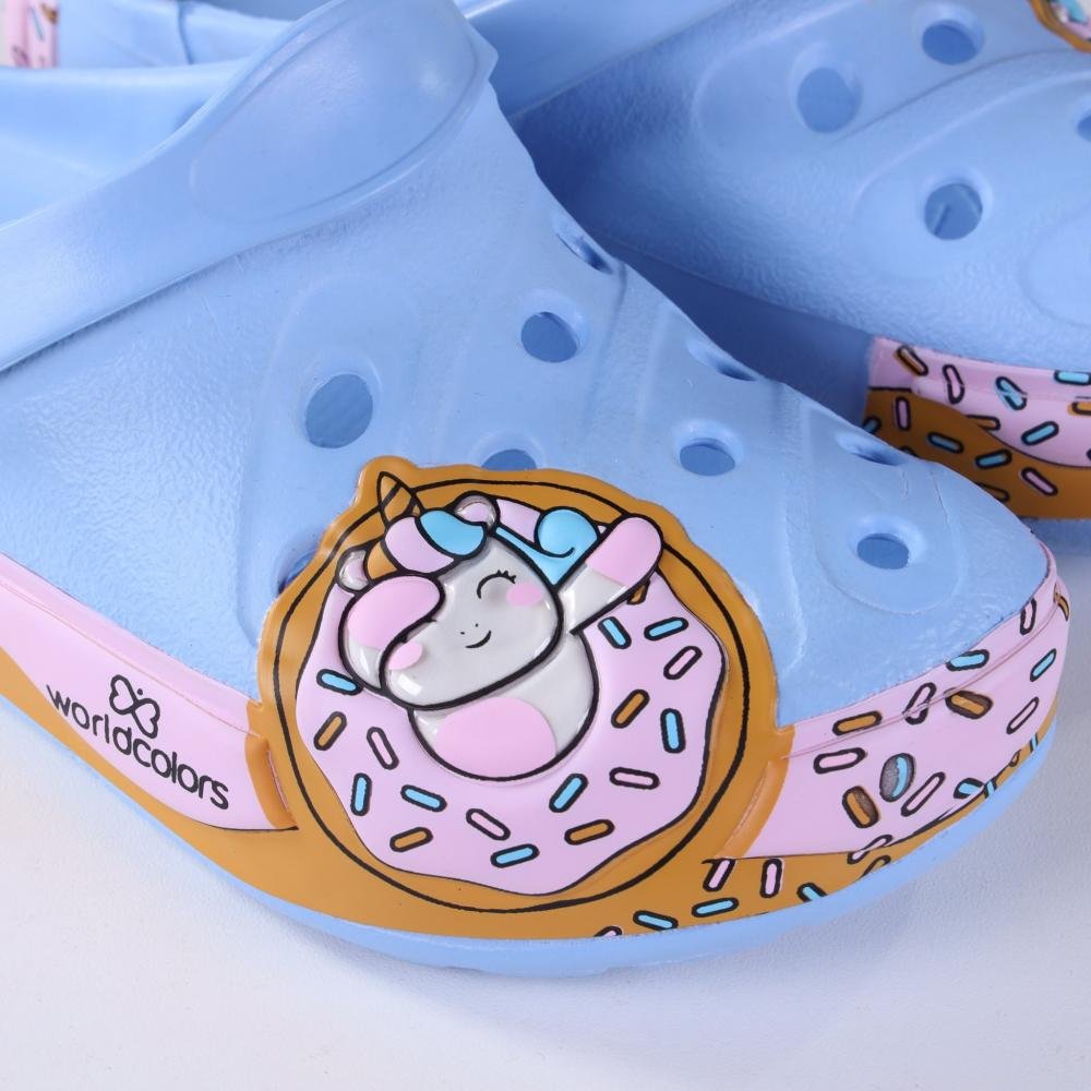 Babuche Infantil Menina World Colors 10503 Azul Azul 2