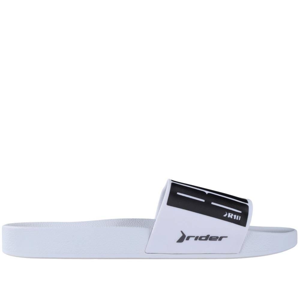 Chinelo Slide Masculino Rider R10 Ronaldinho 12562 Branco