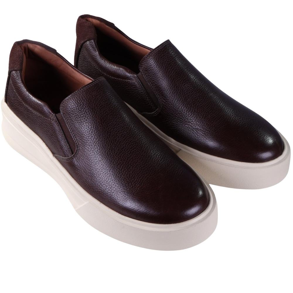 Tênis Masculino Zariff Slip On Bea005 Cafe Marrom 2