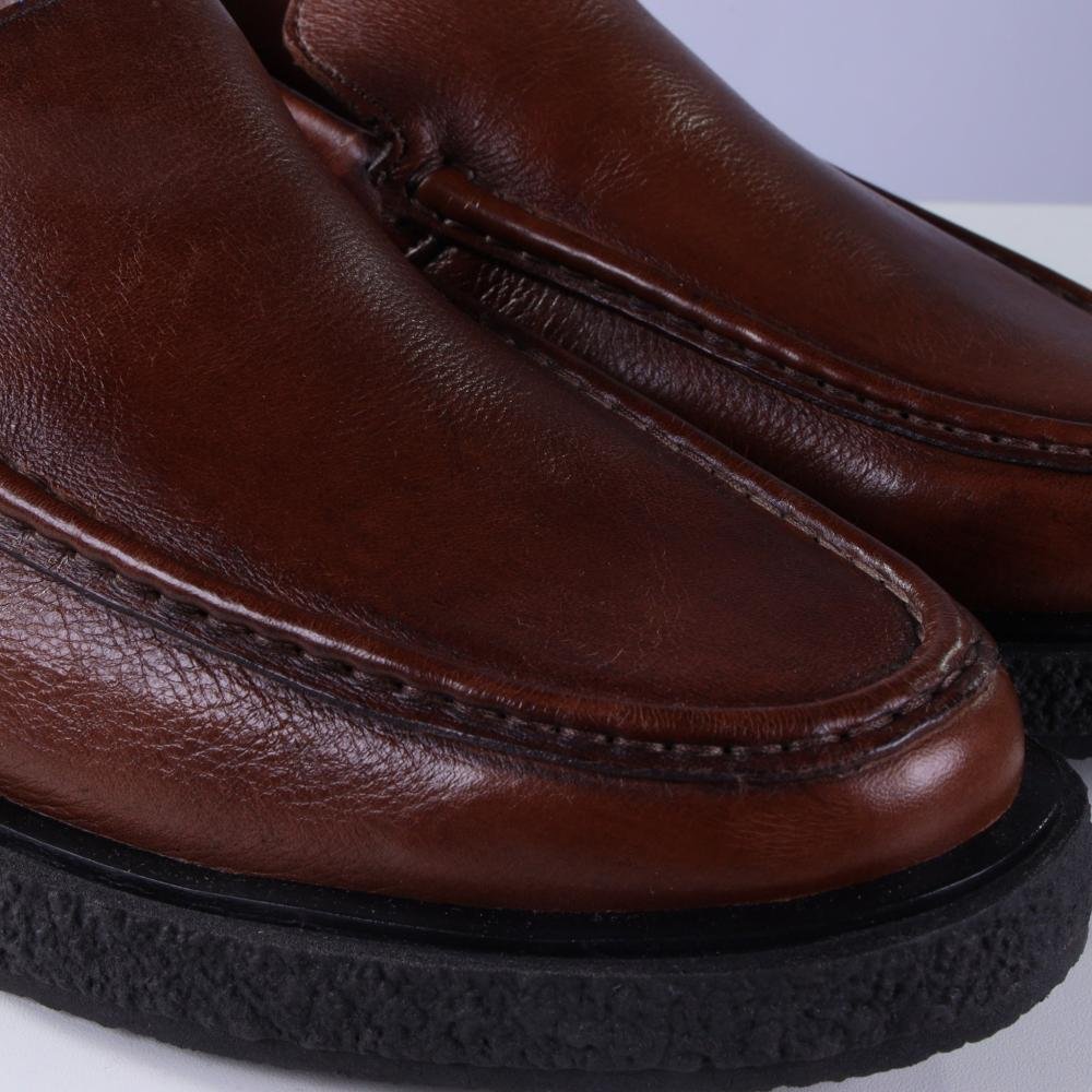 Mocassim Masculino em Couro Zariff Yor008 Tan Marrom 4