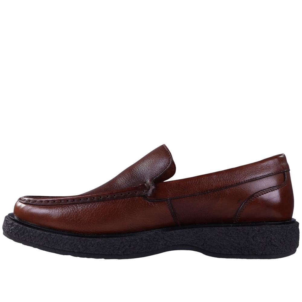 Mocassim Masculino em Couro Zariff Yor008 Tan Marrom 8
