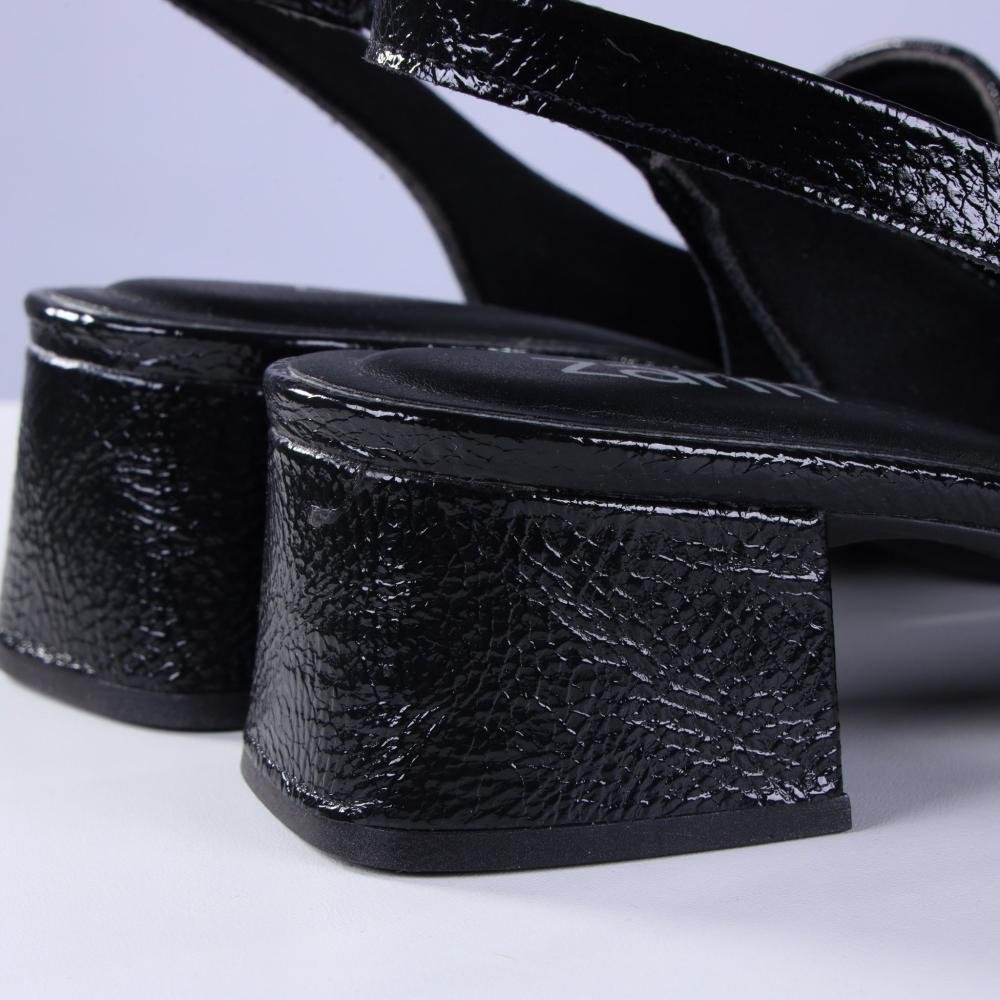 Sapato Feminino Zariff Slingback T4618-372 Preto Preto 3