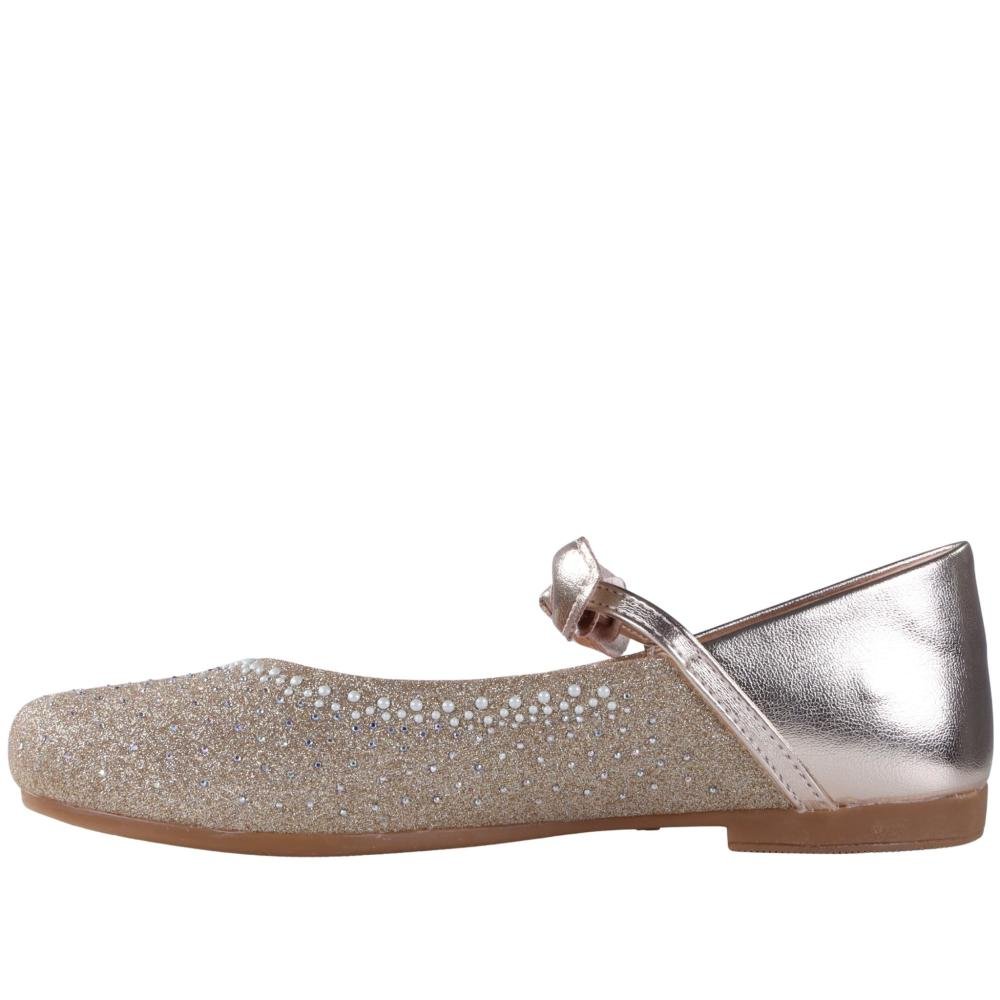 Sapatilha Infantil Feminina Pampili Angel com Strass 100.541.000 Ouro Prata 8
