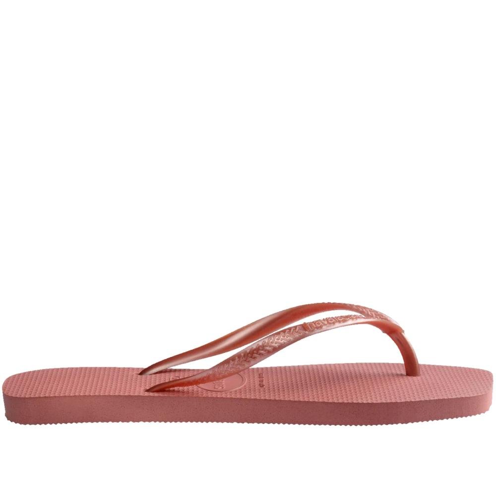 Chinelo Feminino Havaianas Glitter Slim Square Canyon Coral 3