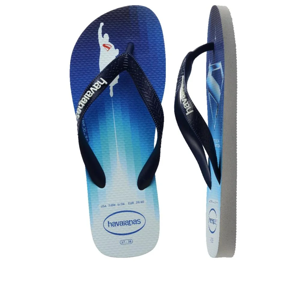 Chinelo Masculino Havaianas Herois Dc Branco/Azul Azul 5