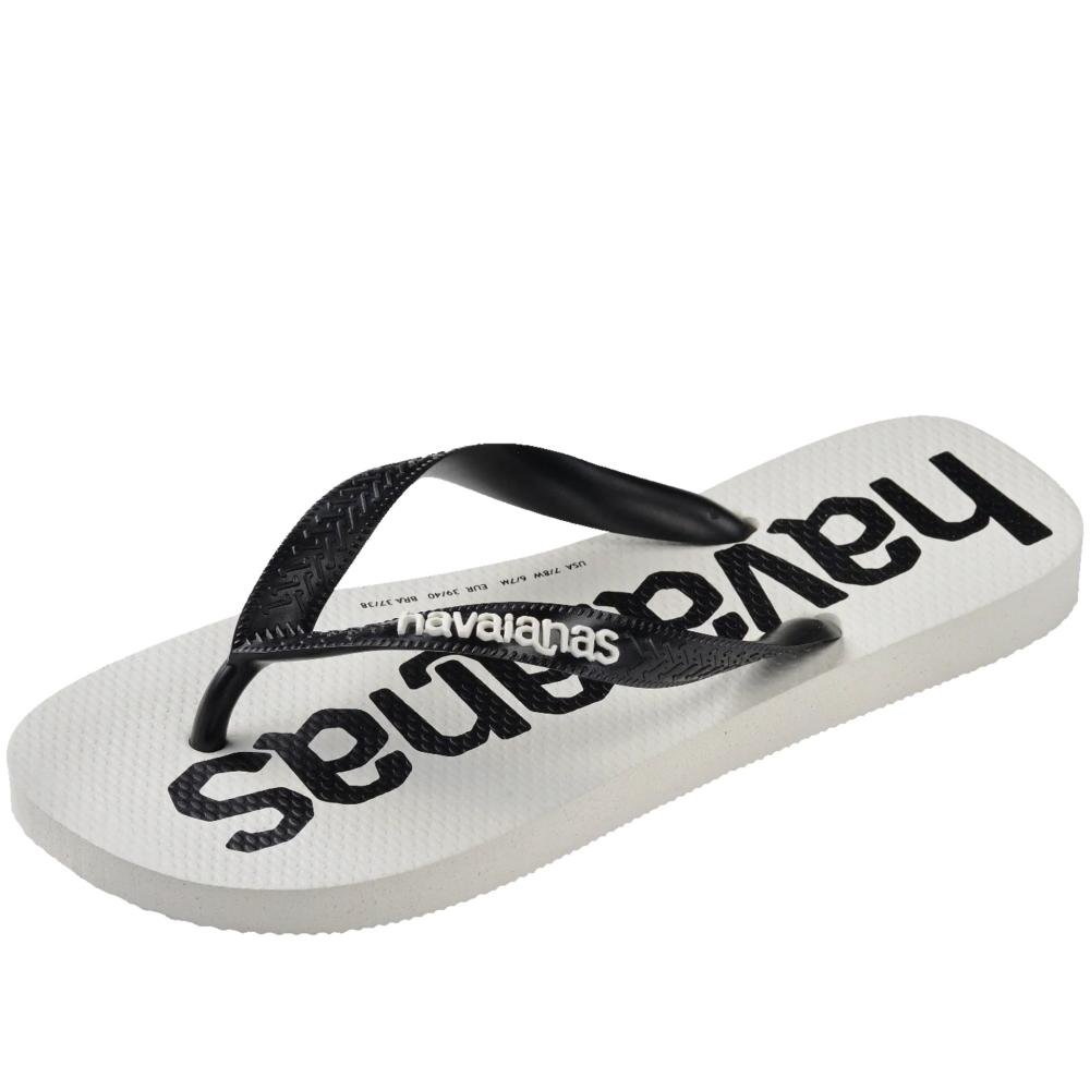 Chinelo Masculino Havaianas Logomania2 Fc Branco/Preto Branco 4