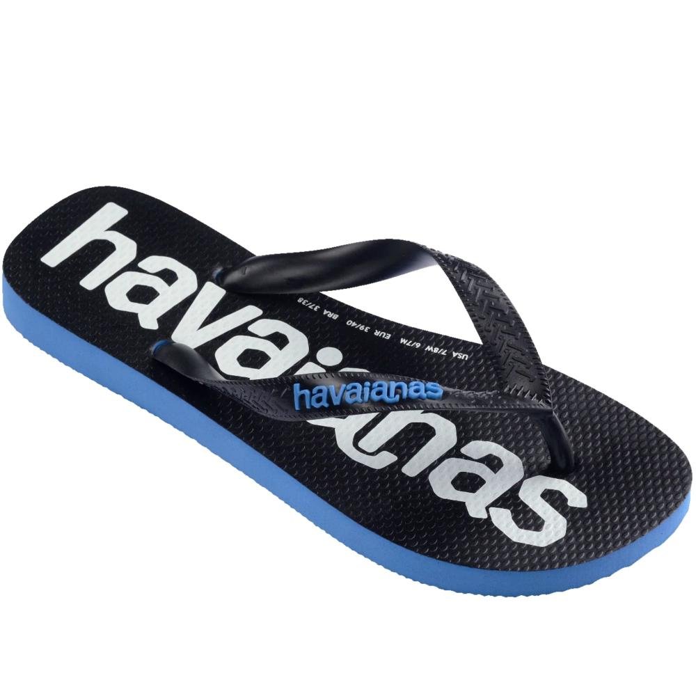 Chinelo Masculino Havaianas Logomania2 Fc Azul/Preto Preto 2