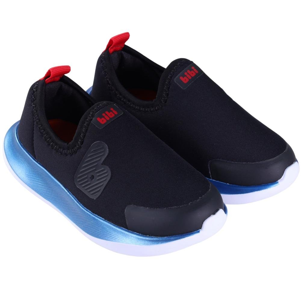 Tênis Infantil Menino Bibi 1232067 Preto/Azul Preto 2