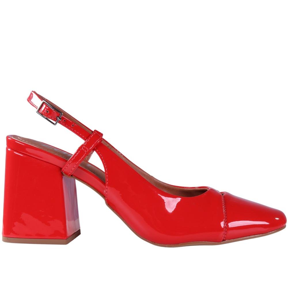 Sapato Feminino Zariff Slingback 2302-71611 Vermelho
