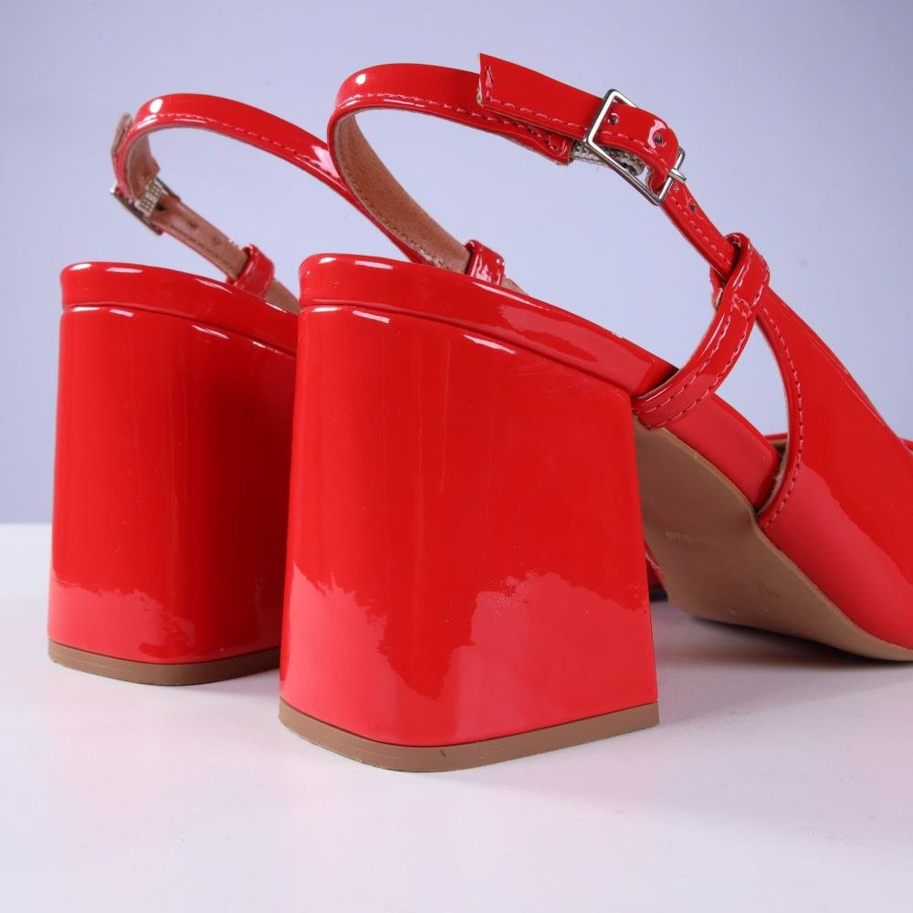 Sapato Feminino Zariff Slingback 2302-71611 Vermelho Vermelho 6