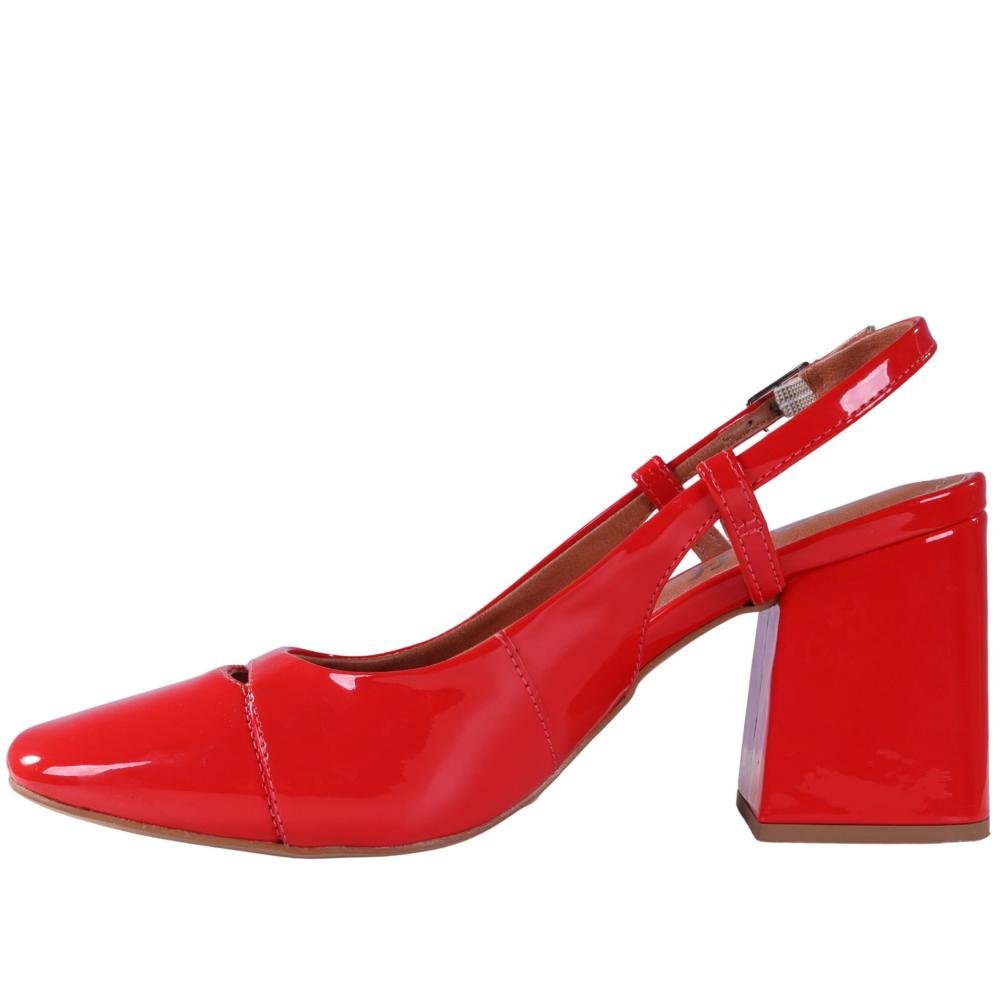 Sapato Feminino Zariff Slingback 2302-71611 Vermelho Vermelho 7