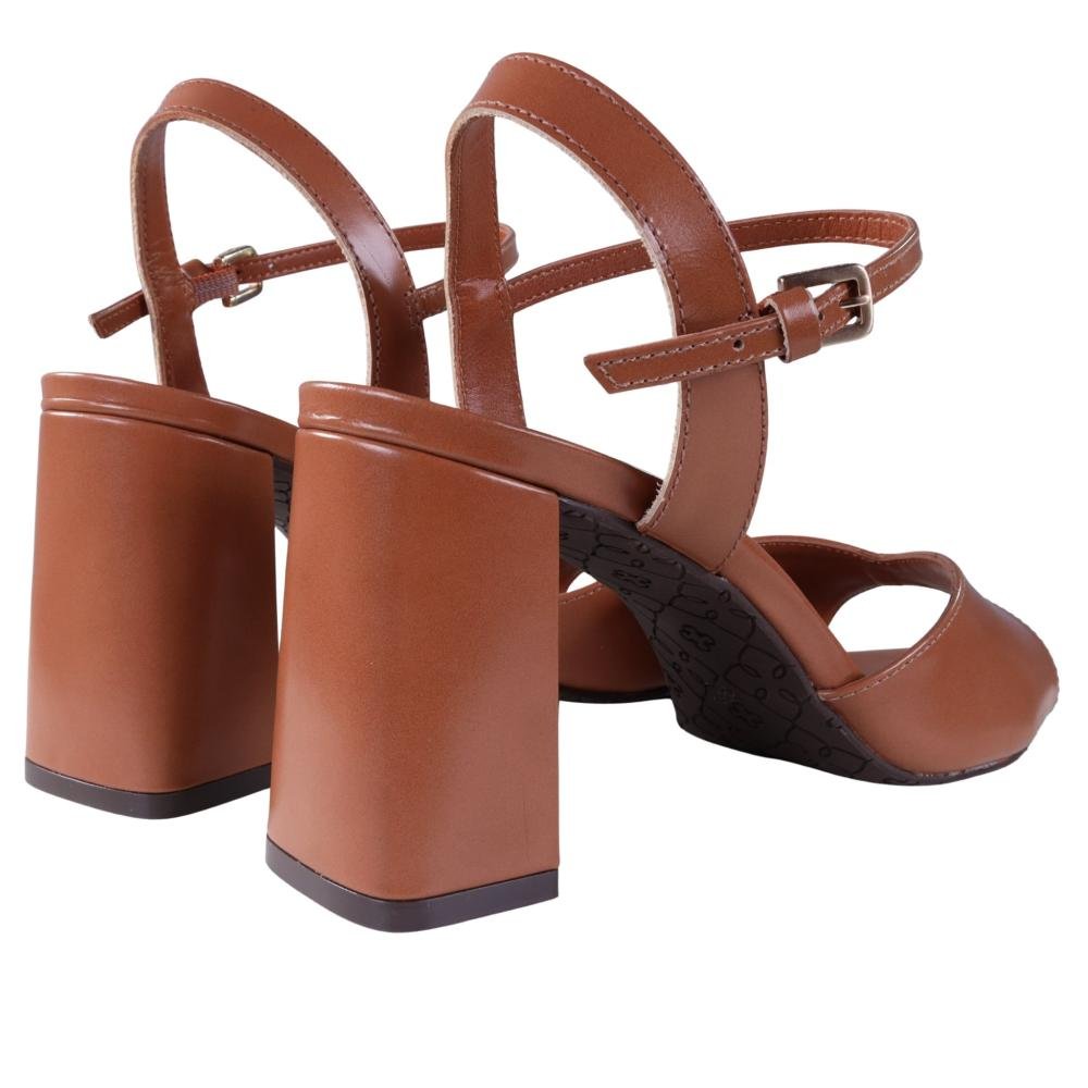 Sandália Capodarte Feminina 4019256 Camel Marrom 7